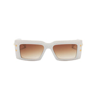 Matte White Yellow Gold IMPERIAL Lunettes de soleil