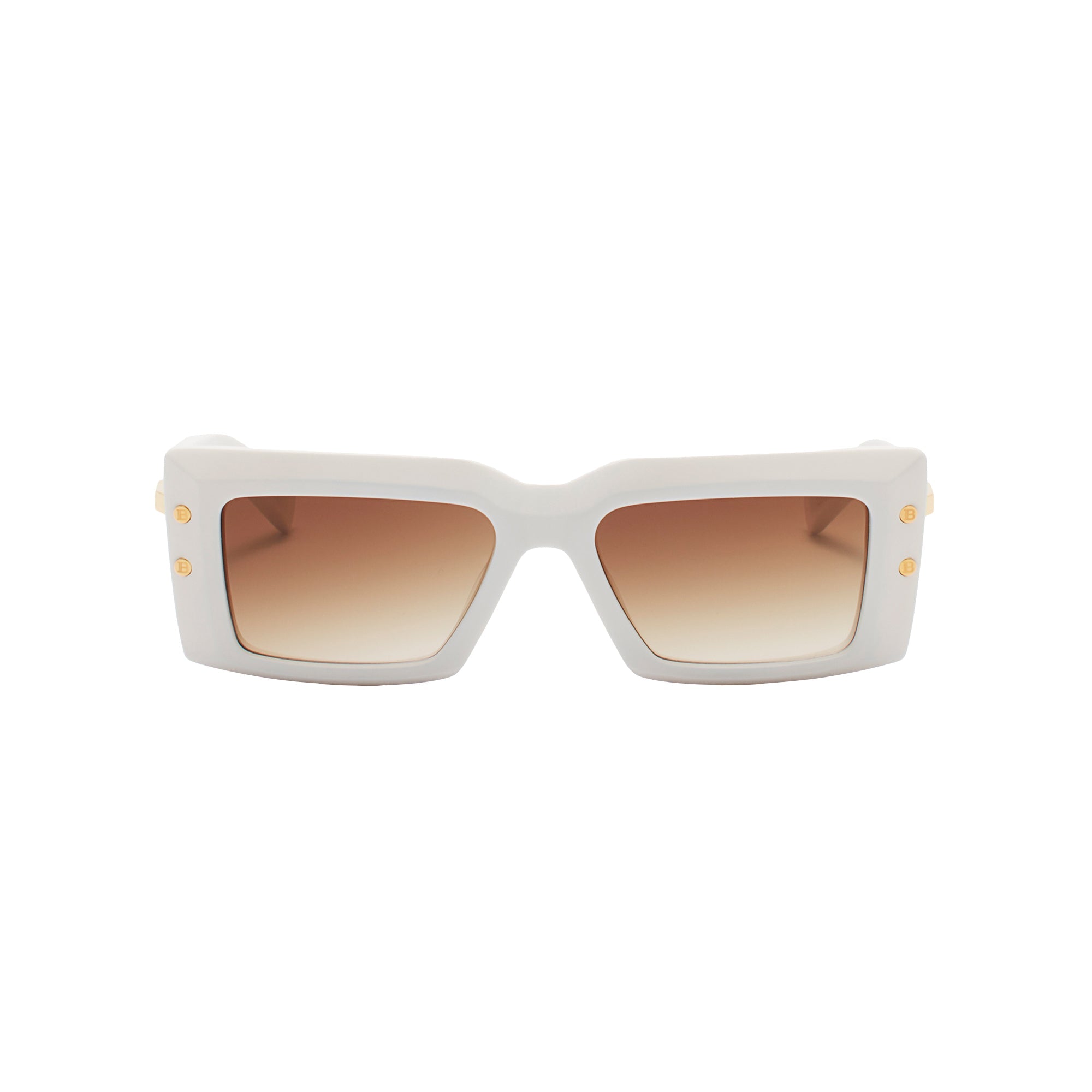 Matte White Yellow Gold IMPERIAL Lunettes de soleil