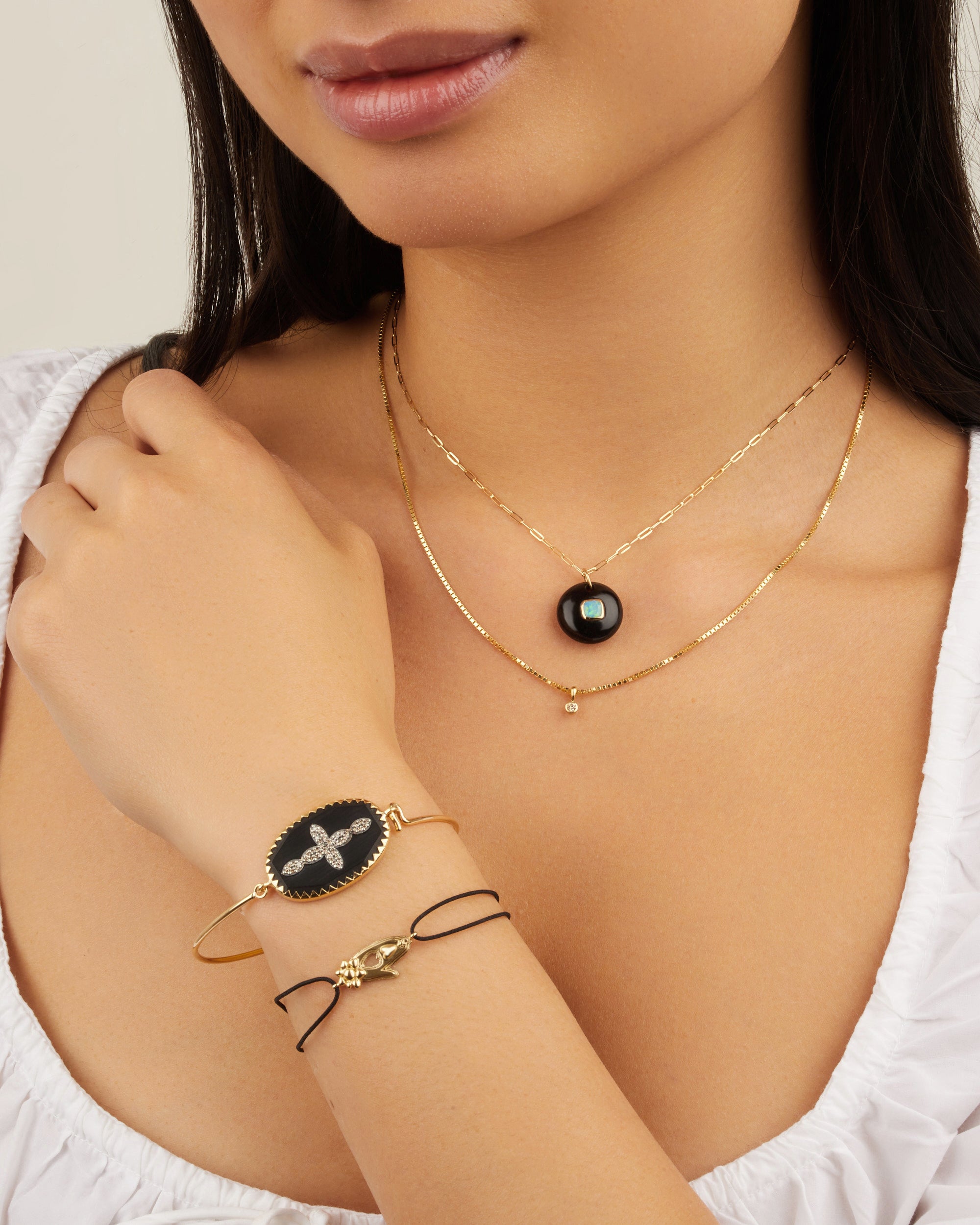Collier chaîne en or jaune avec diamant - Diamant