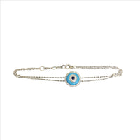 BRACELET TURQUOISE OR BLANC