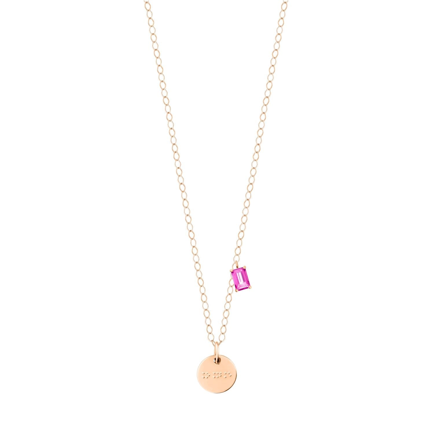 mini braille necklace