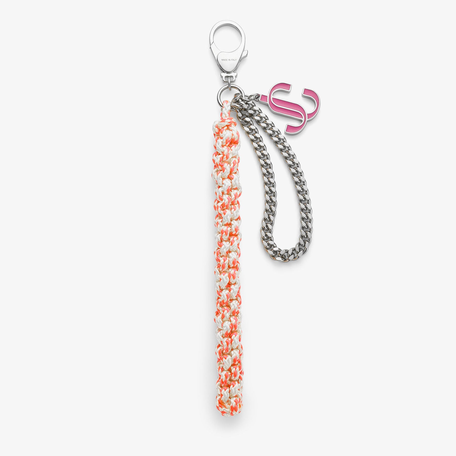 Bijou de sac Braided - Orange, Candy Pink & Silver