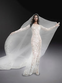 Ruffled tulle dress - Off White