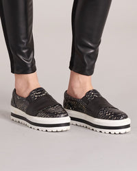 Baskets Brice en cuir - Black