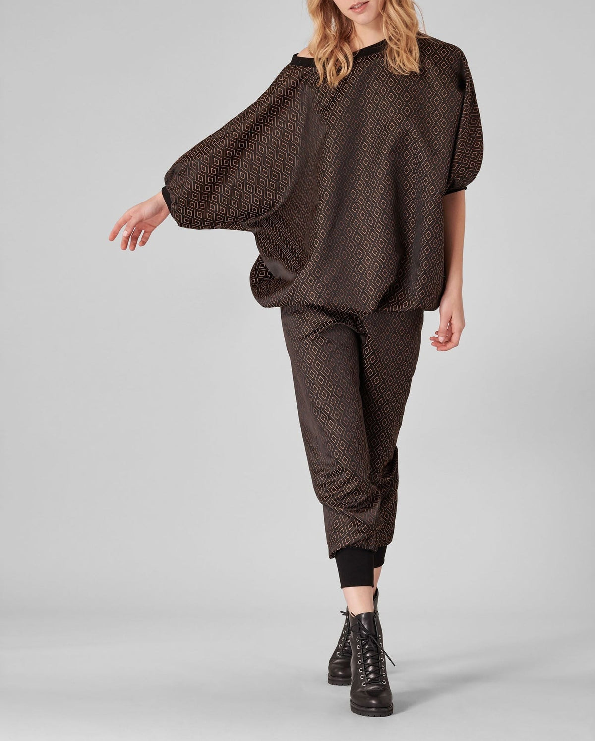 Pantalon Barth à motif - Black