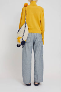 Pull Brocoli à col roulé en laine - Yellow