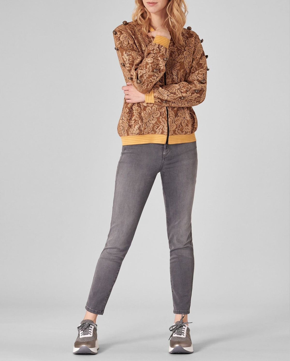 Veste Brooke à dentelle - Brown