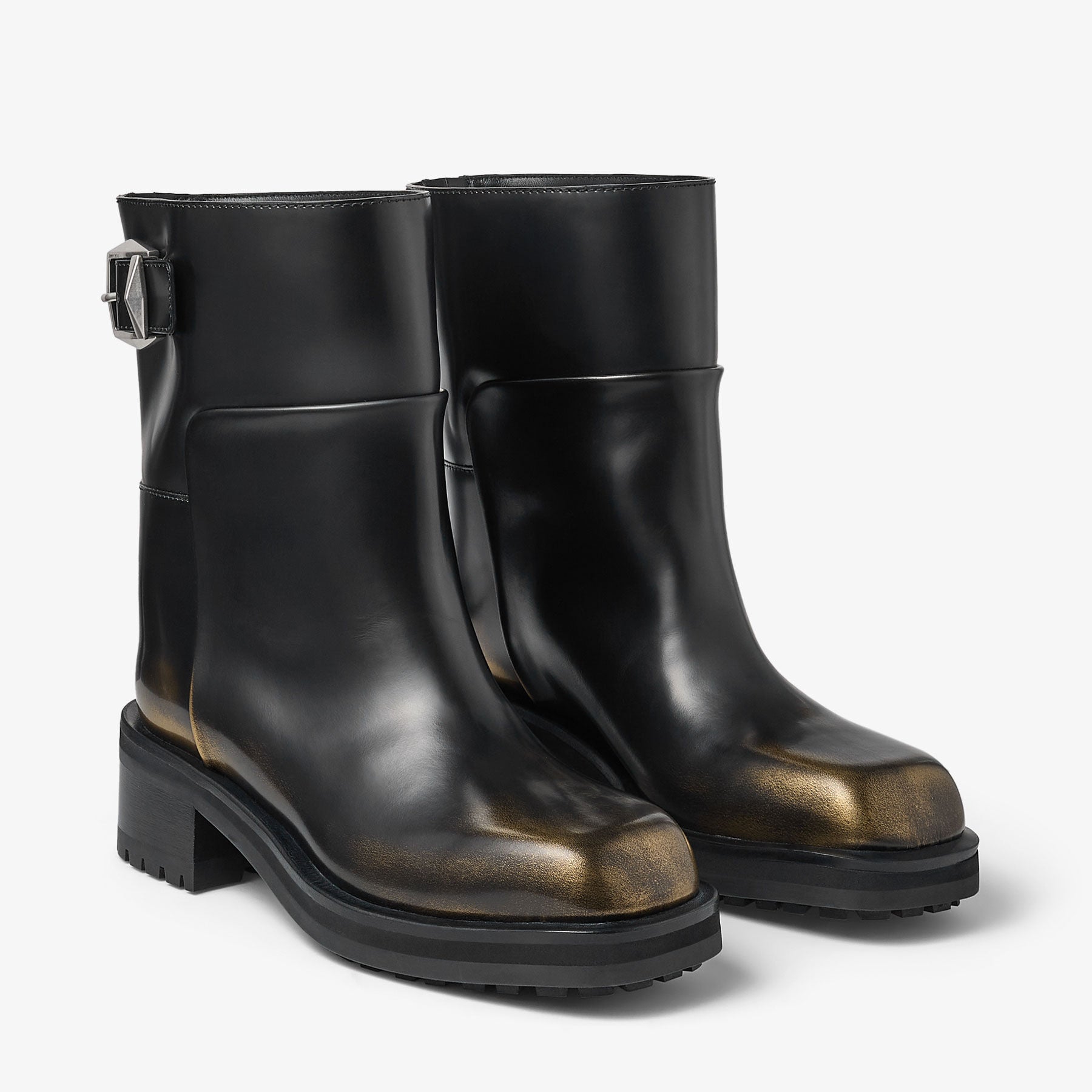 Bottes Brooklyn 50 en cuir - Black & Gold