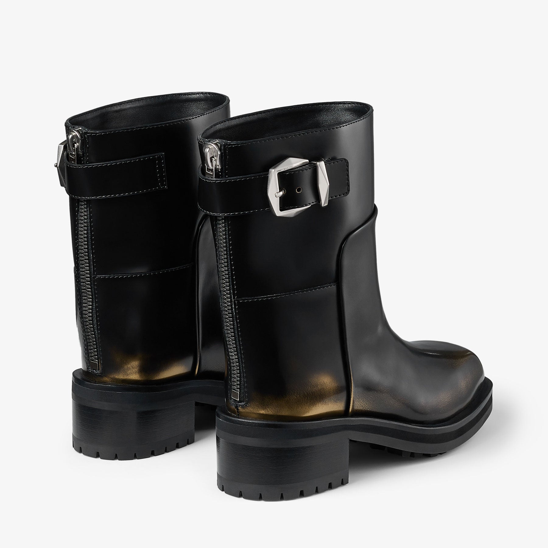 Bottes Brooklyn 50 en cuir - Black & Gold