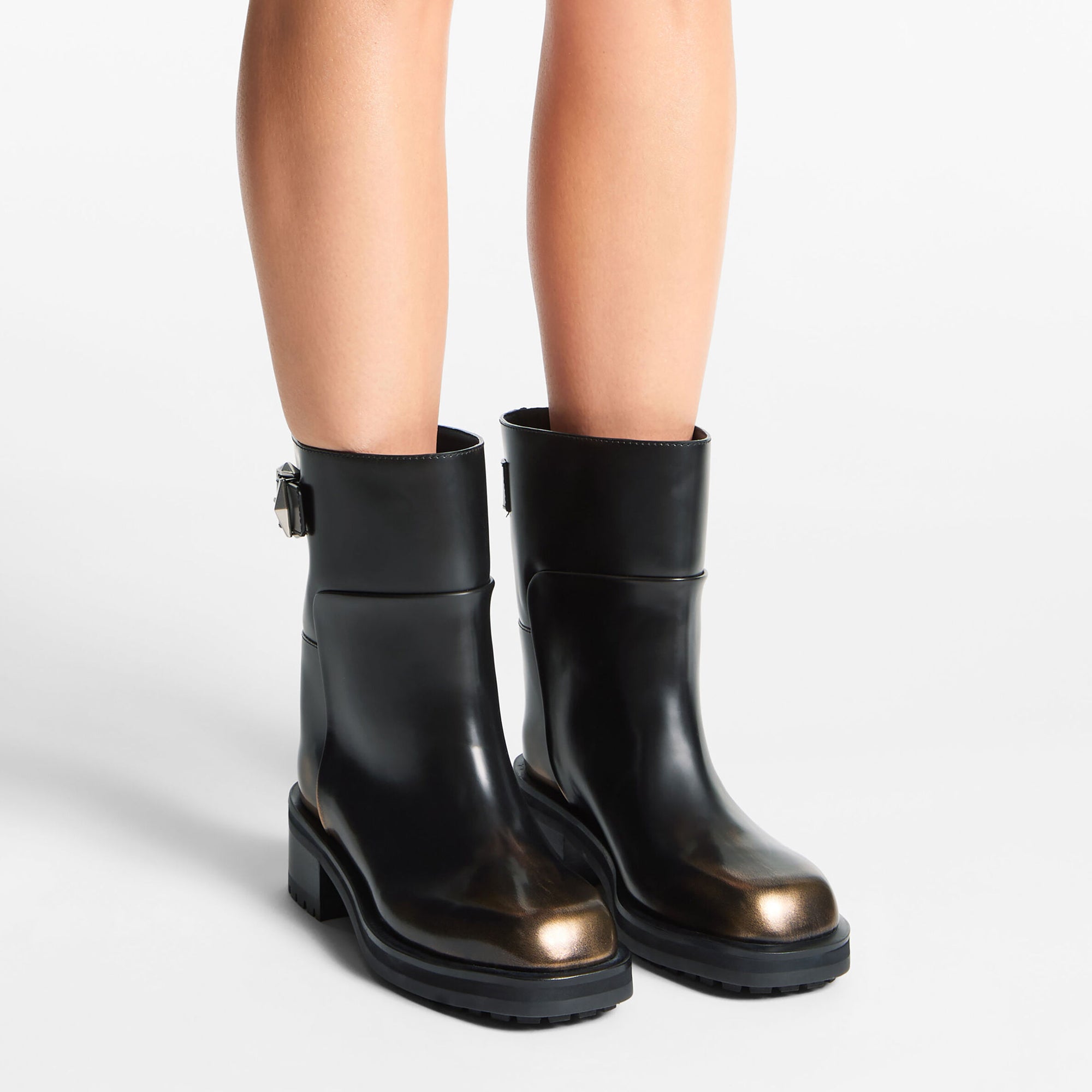 Bottes Brooklyn 50 en cuir - Black & Gold