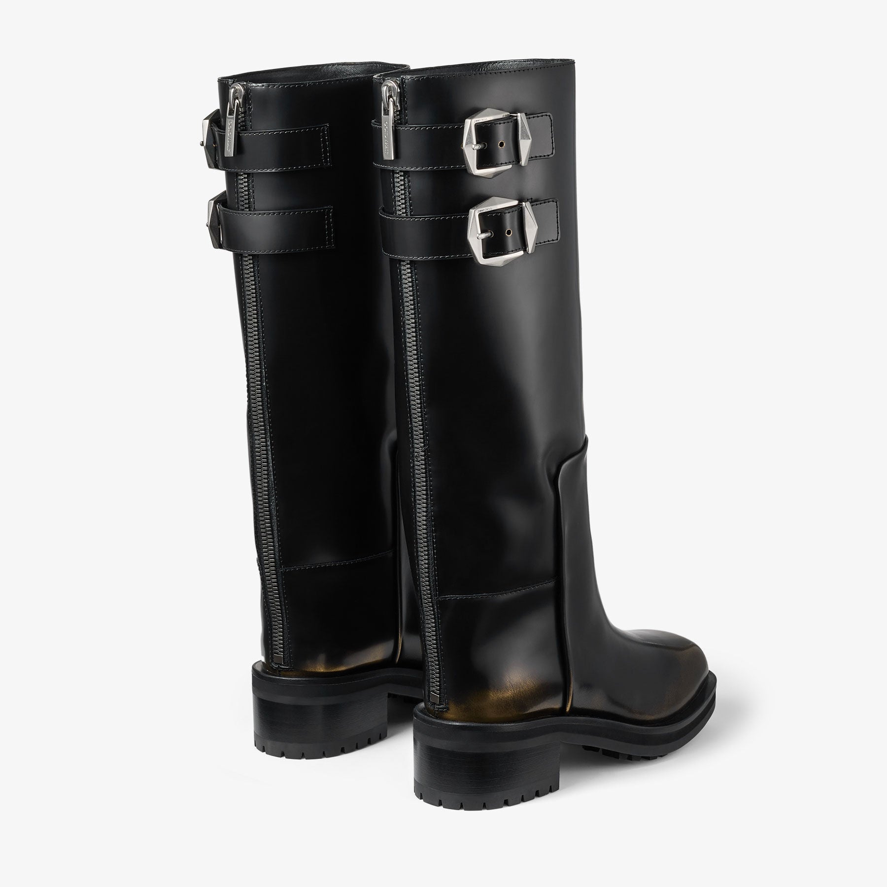 Bottes Brooklyn 50 en cuir - Black & Gold