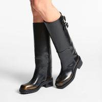 Bottes Brooklyn 50 en cuir - Black & Gold