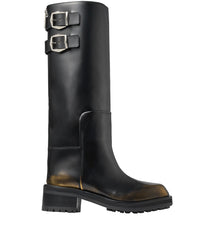 Bottes Brooklyn 50 en cuir - Black & Gold