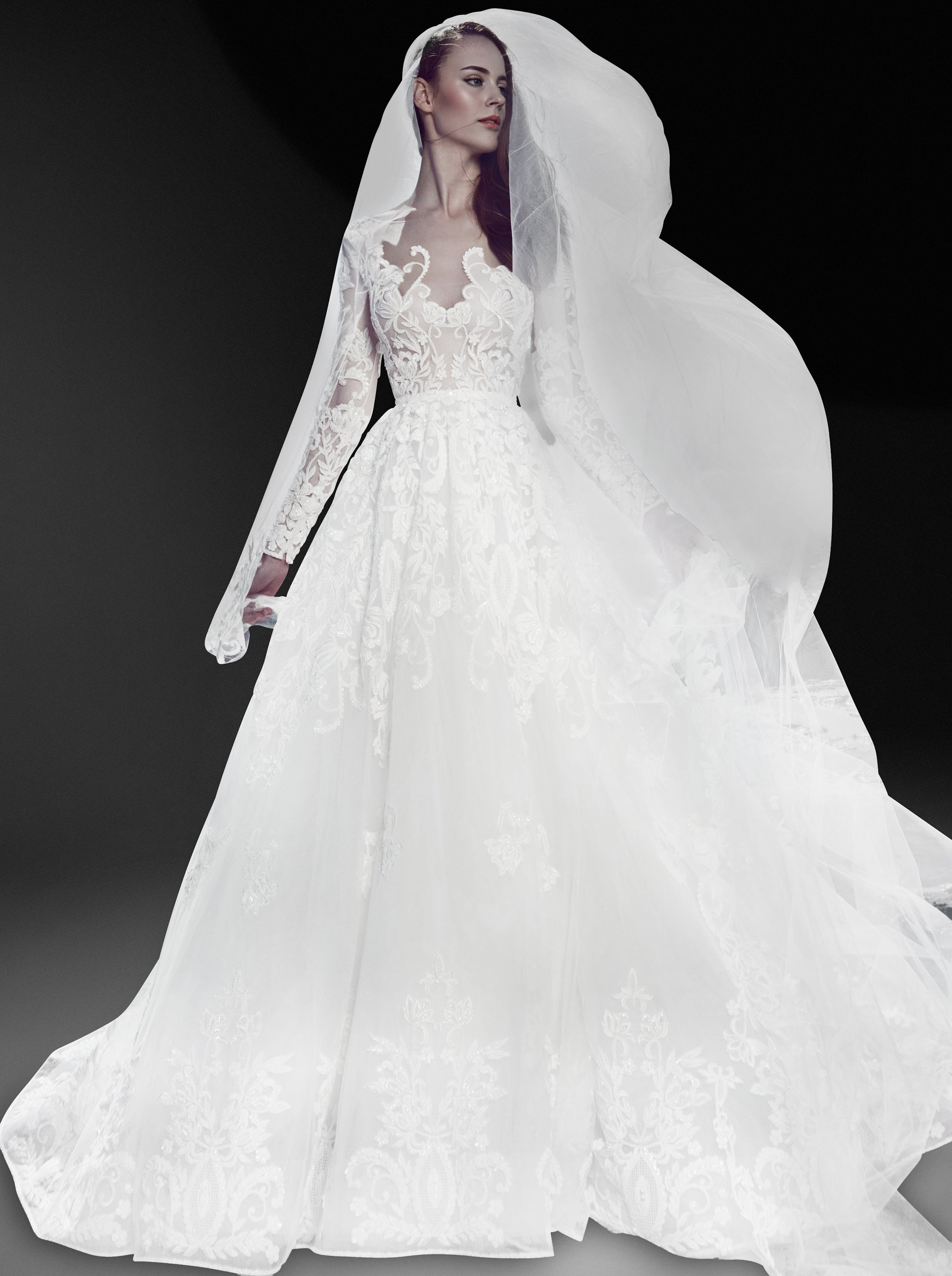 Voile en tulle - Blanc de Blanc