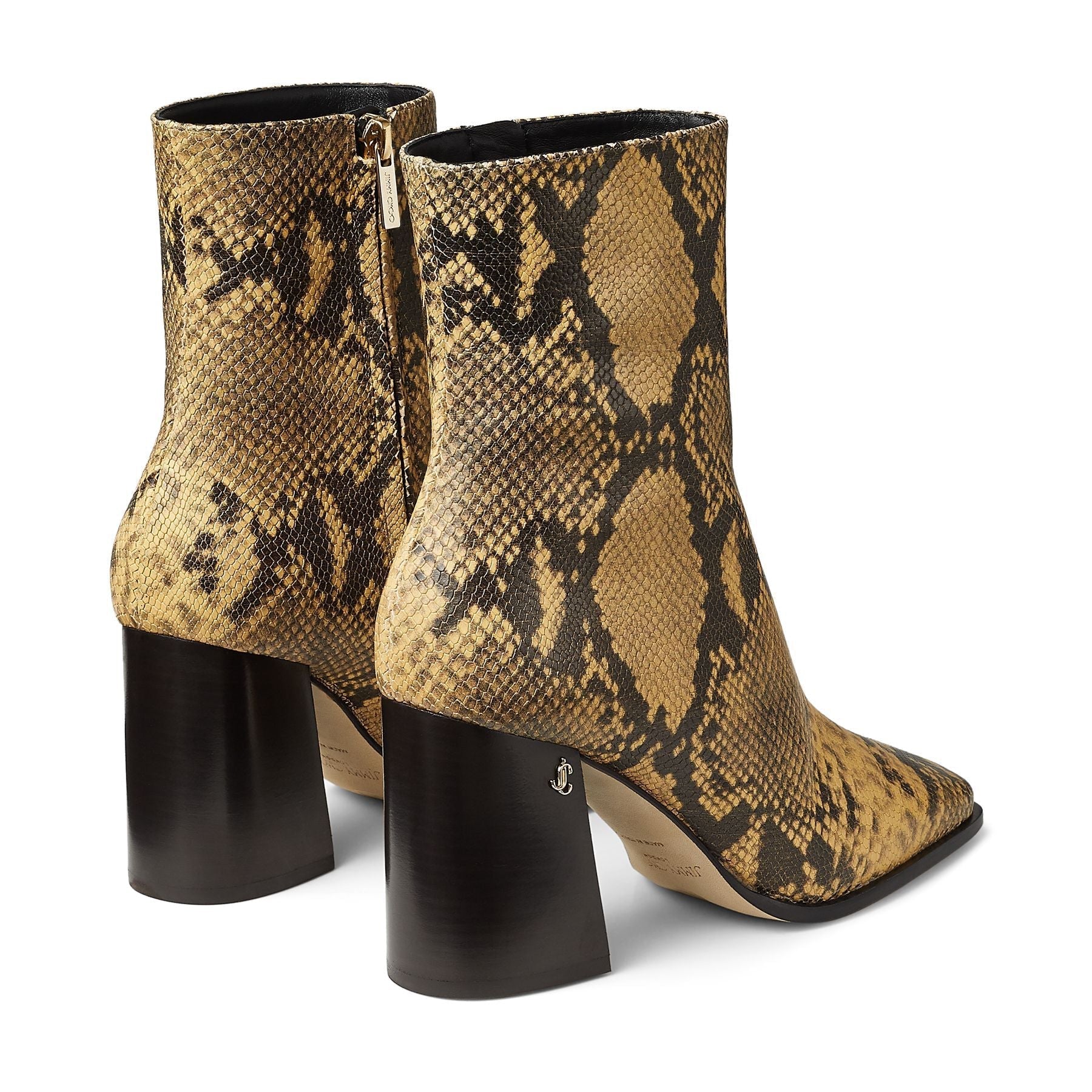 Bottines Bryelle 85 en cuir imprimé serpent - Dijon
