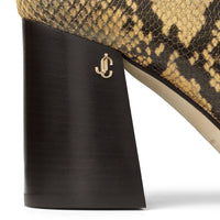 Bottines Bryelle 85 en cuir imprimé serpent - Dijon