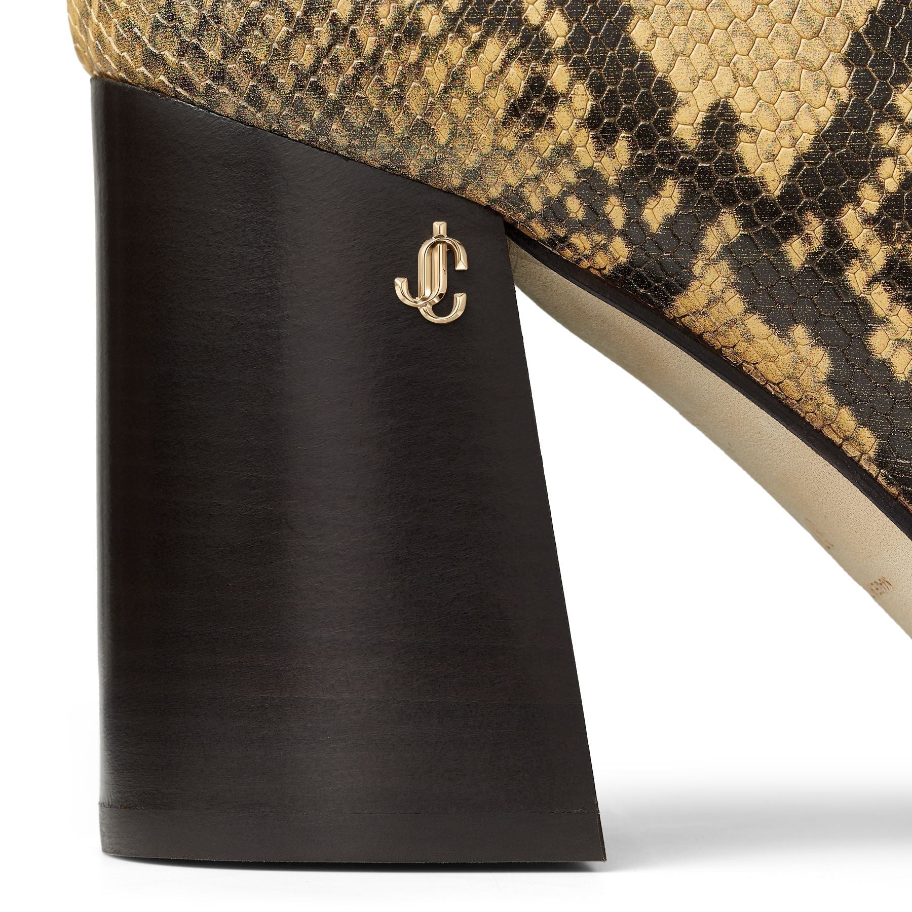 Bottines Bryelle 85 en cuir imprimé serpent - Dijon