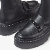 Bottines Bryer en cuir - Black & Jet Black