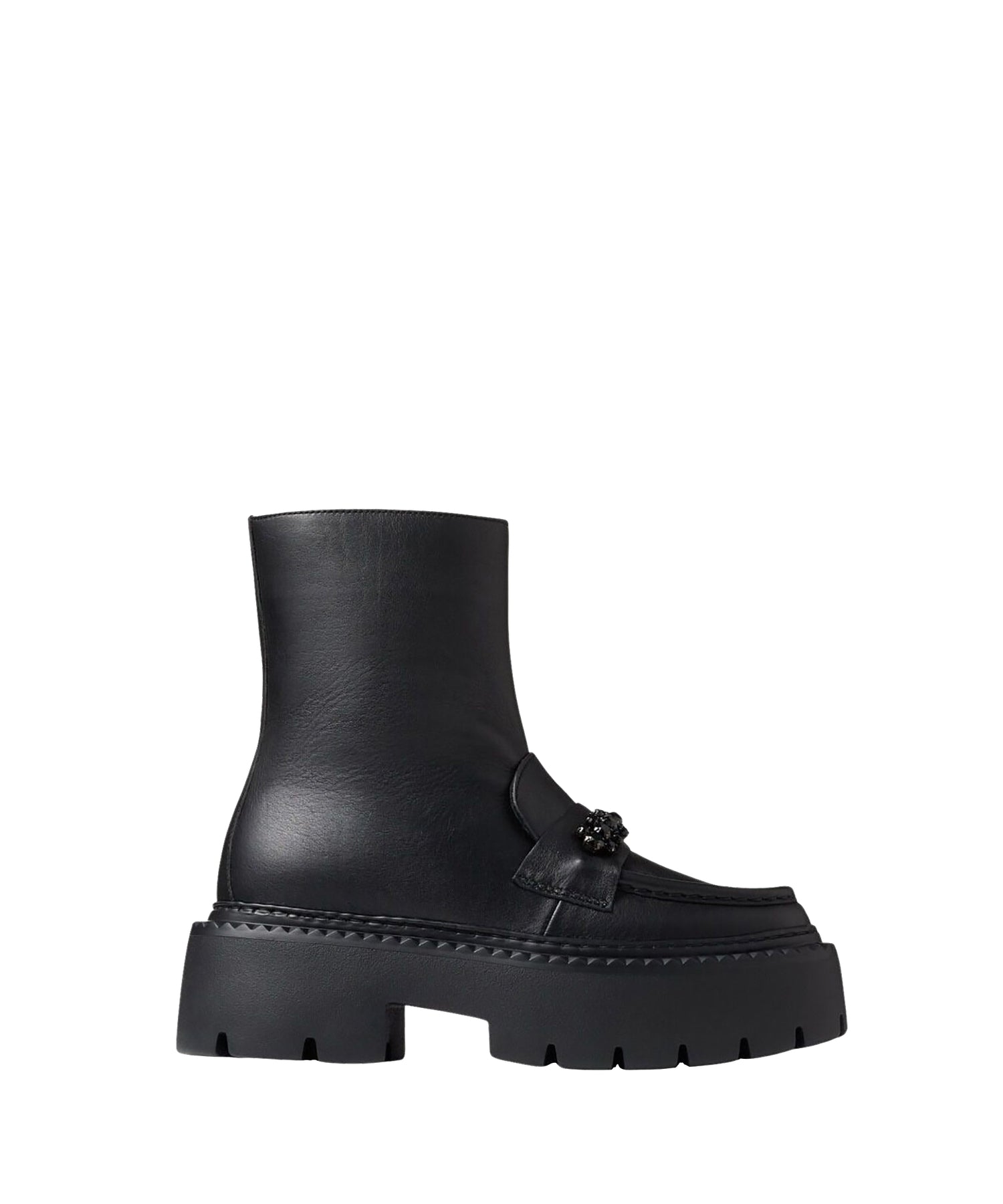 Bottines Bryer en cuir - Black & Jet Black