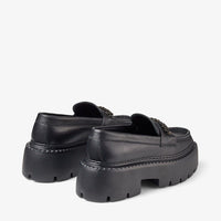 Mocassins plates Bryer en cuir - Black & Jet Black