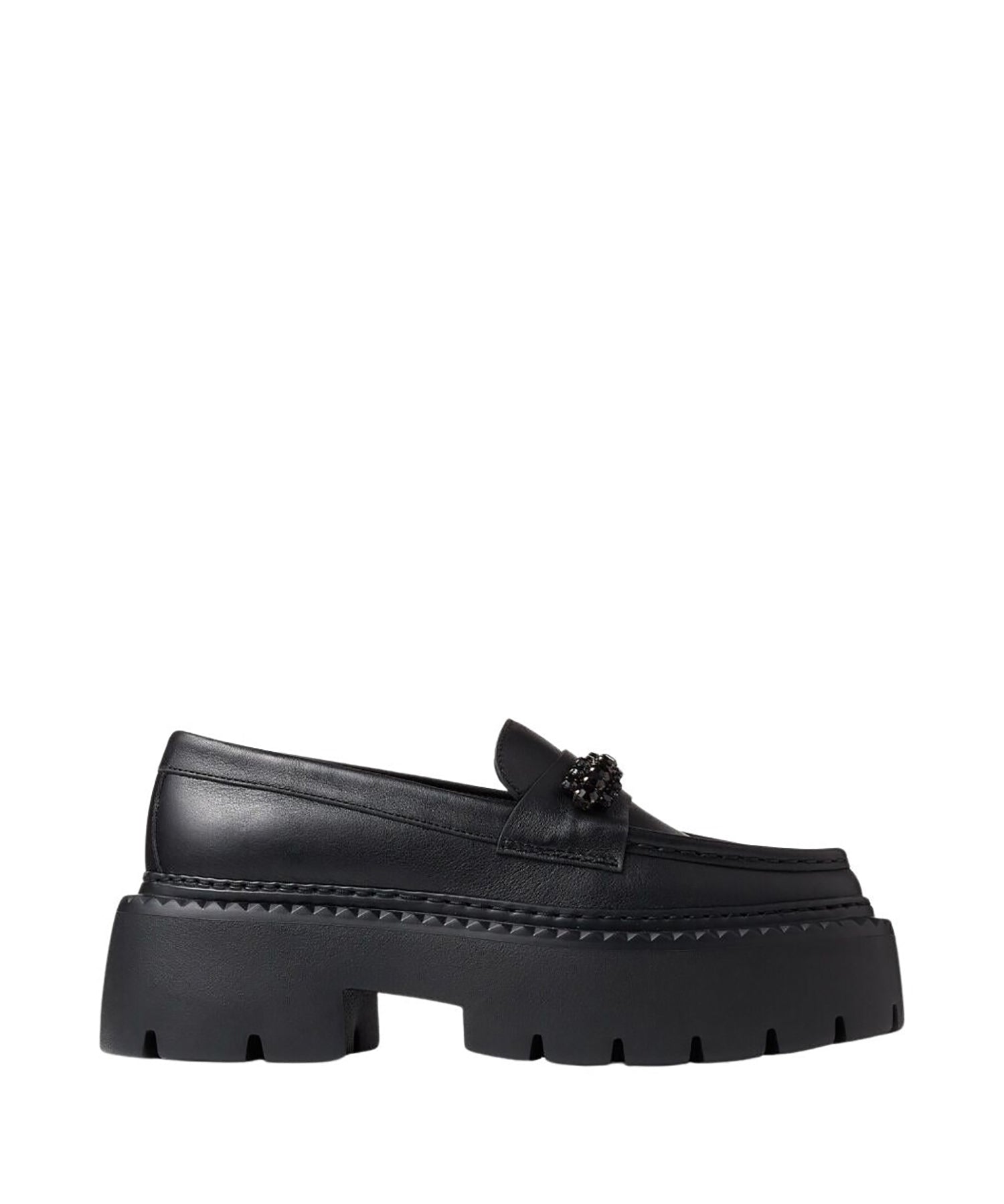 Mocassins plates Bryer en cuir - Black & Jet Black