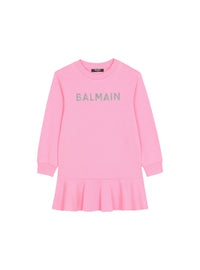 Robe en coton à logo balmain - Rose