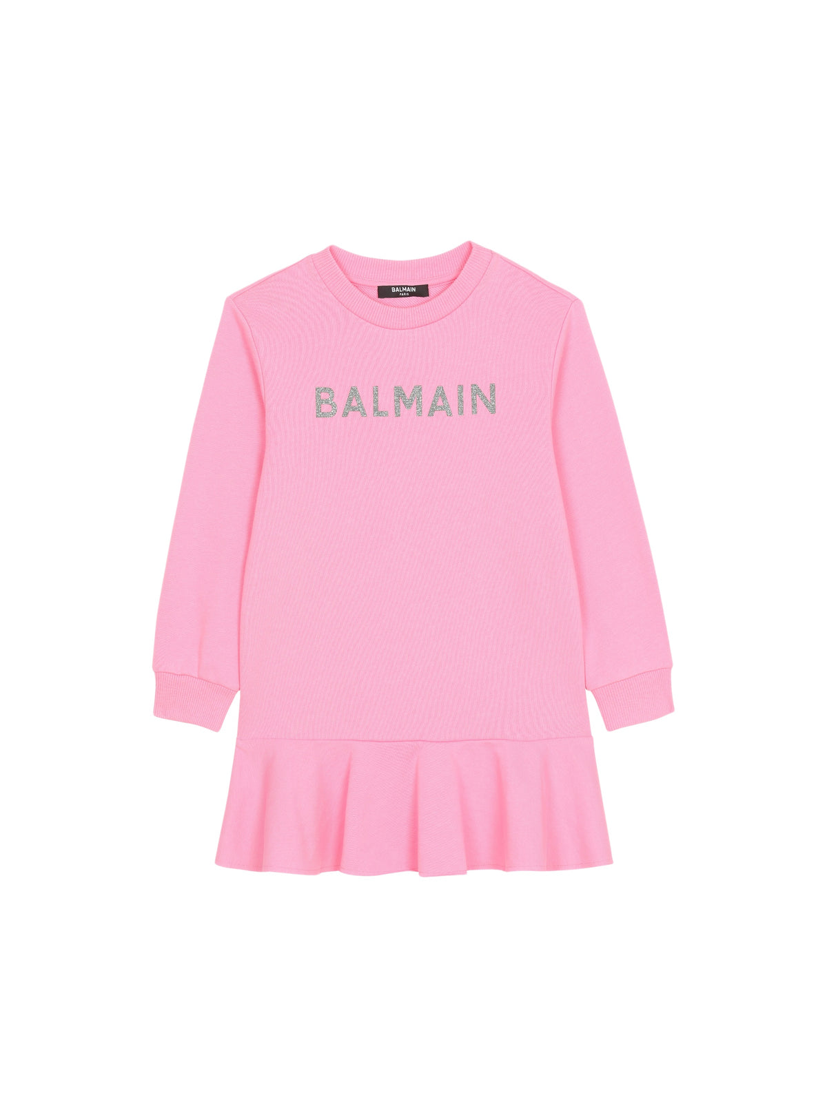 Robe en coton à logo balmain - Rose