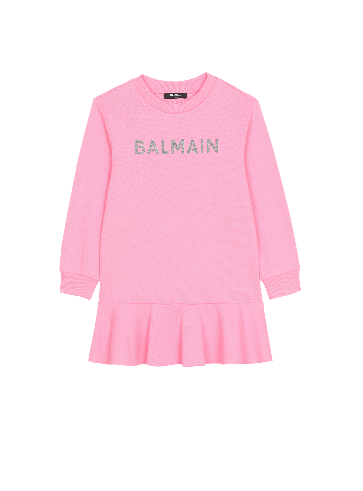 Robe en coton à logo balmain - Rose