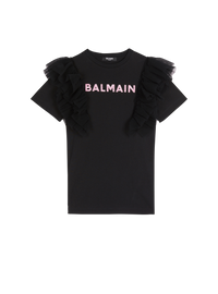 Robe en coton à logo balmain - Noir