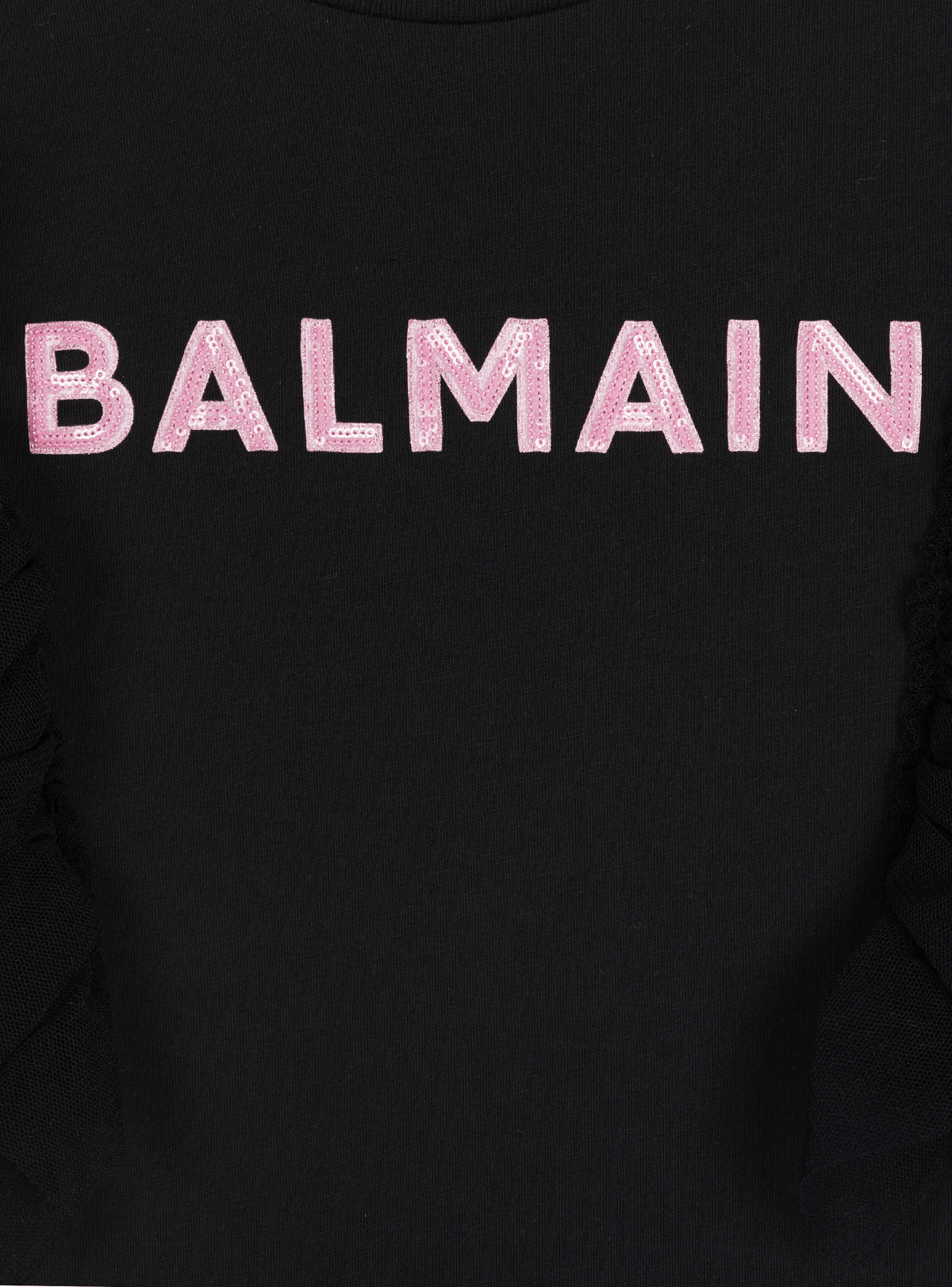 Robe en coton à logo balmain - Noir