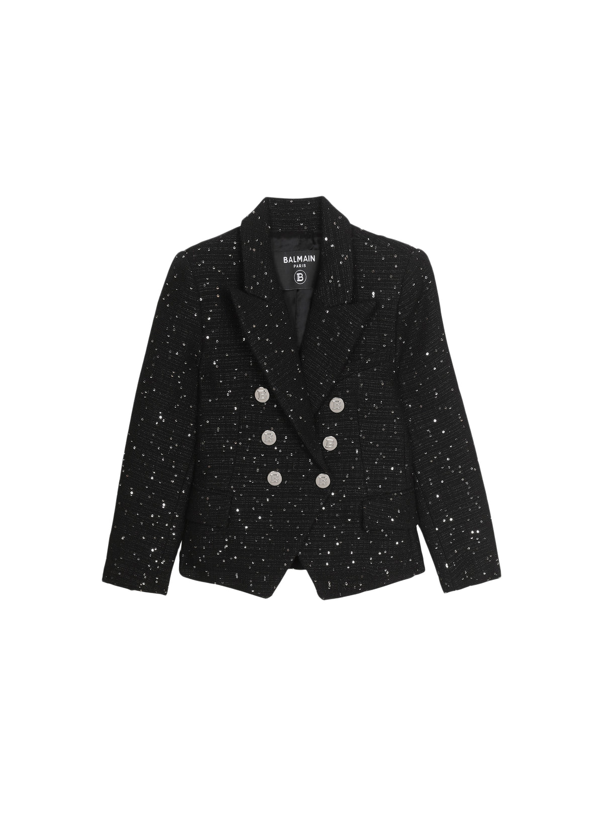 Veste en coton à double boutonnage - Noir