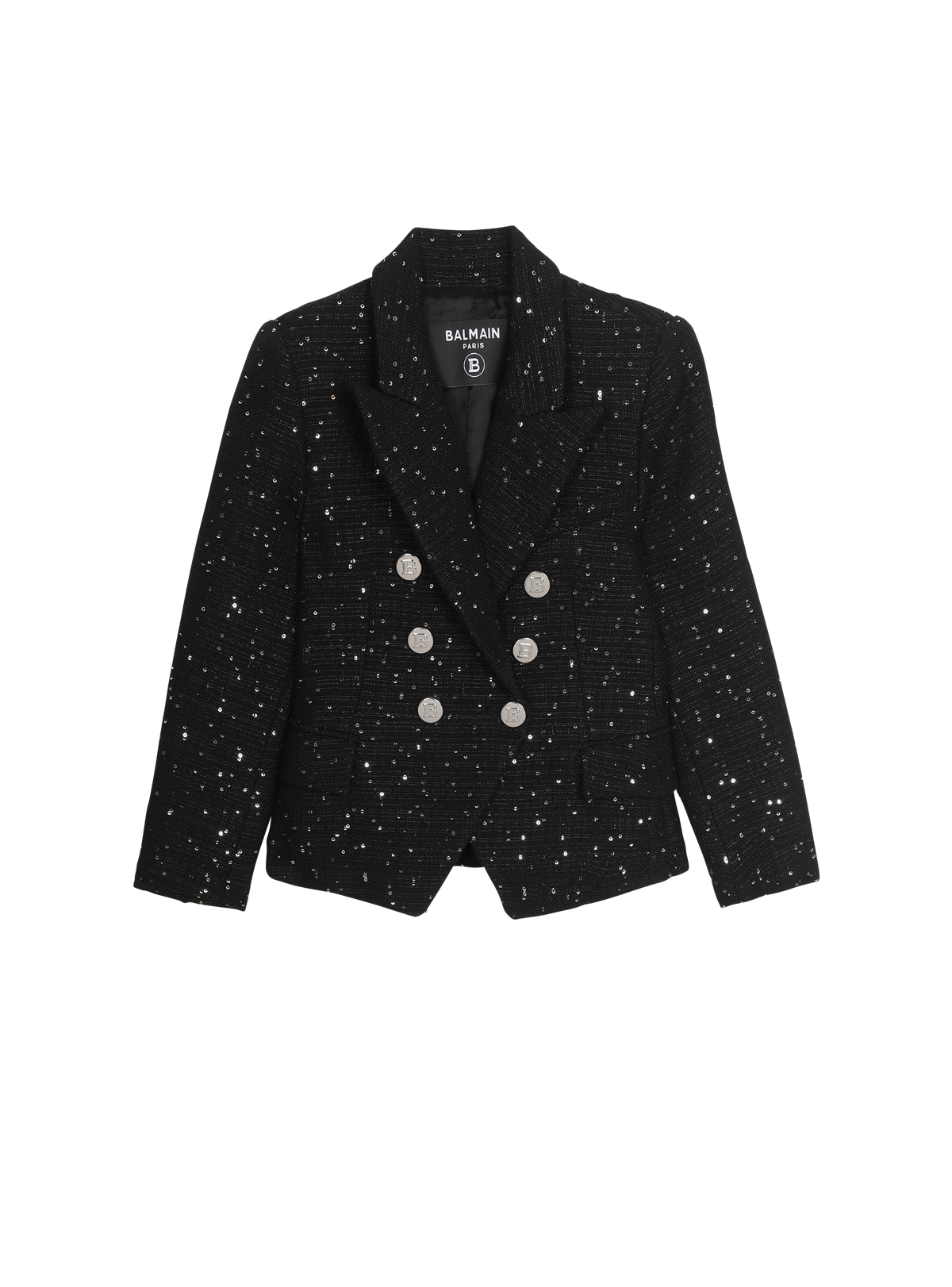 Veste en coton à double boutonnage - Noir