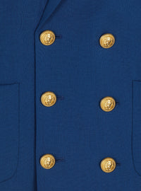 Veste en laine à double boutonnage - Bleu