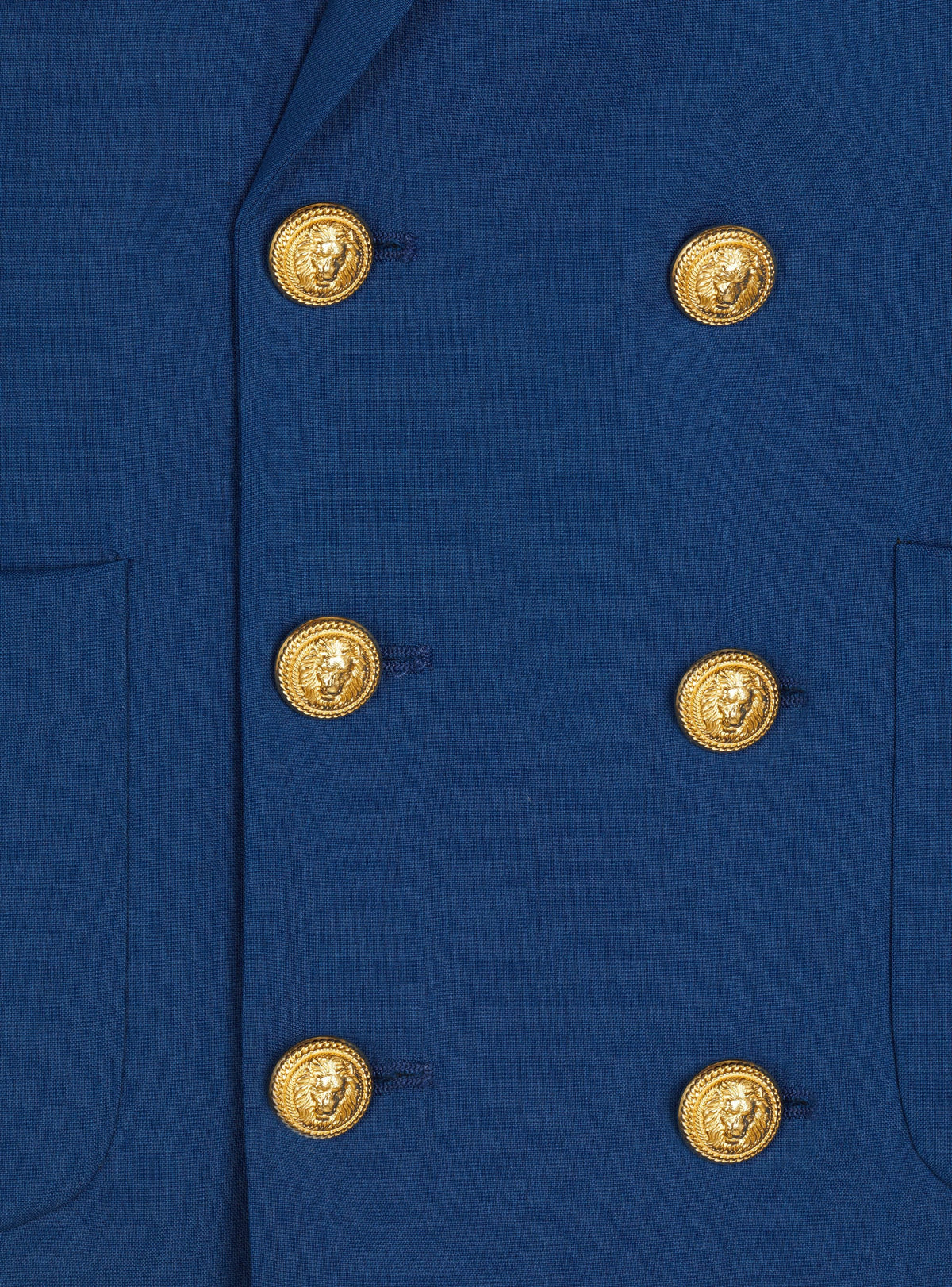Veste en laine à double boutonnage - Bleu