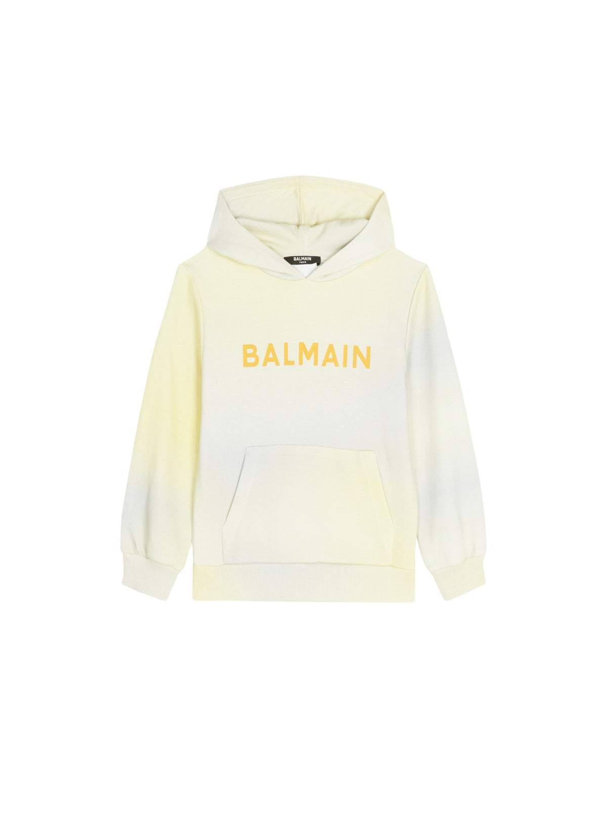 Sweat à capuche tie and dye en coton à logo balmain - Multicolore