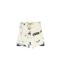 Short en denim tie and dye - Jaune & Bleu