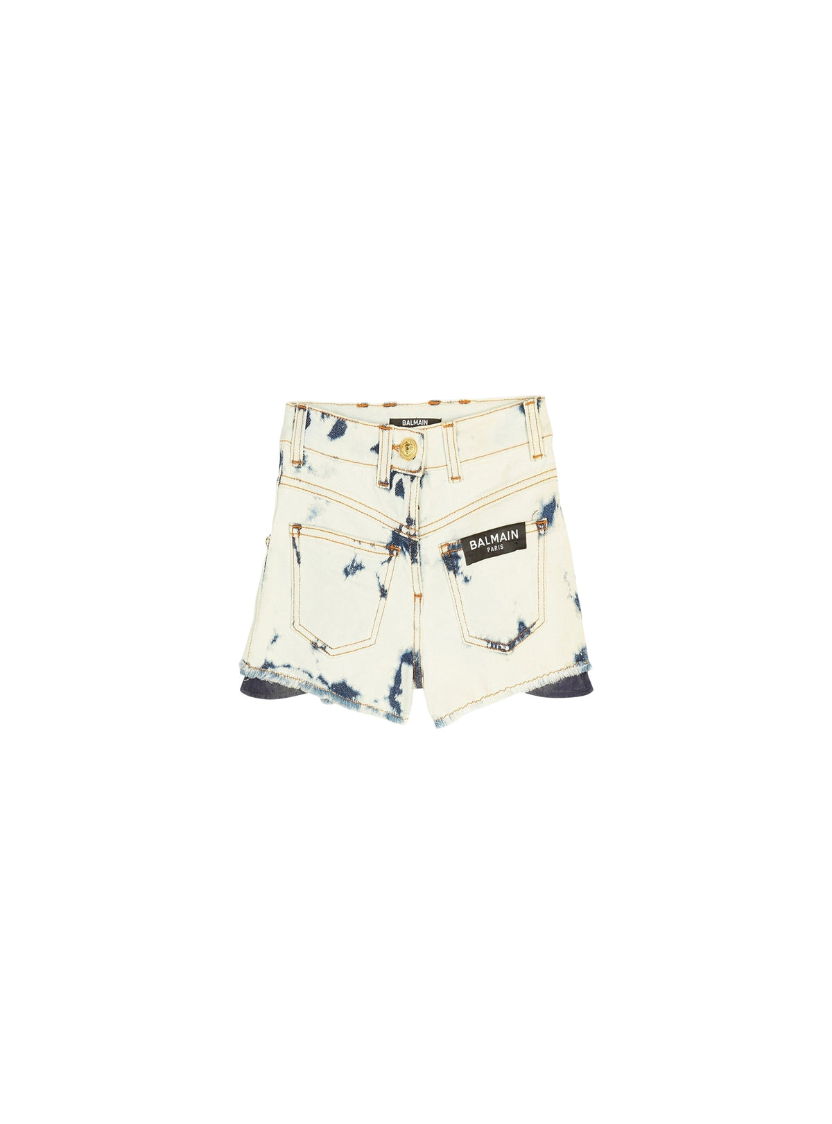 Short en denim tie and dye - Jaune & Bleu