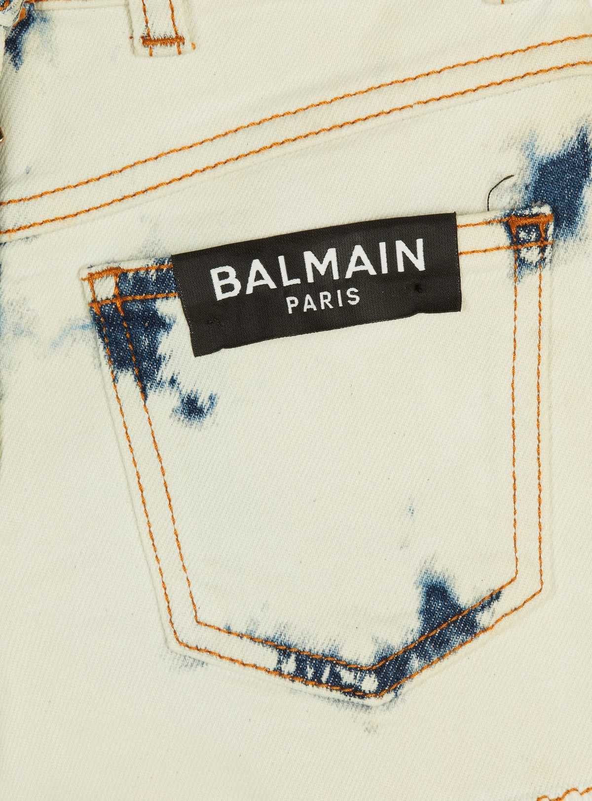 Short en denim tie and dye - Jaune & Bleu