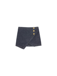 Jupe asymétrique en denim - Bleu