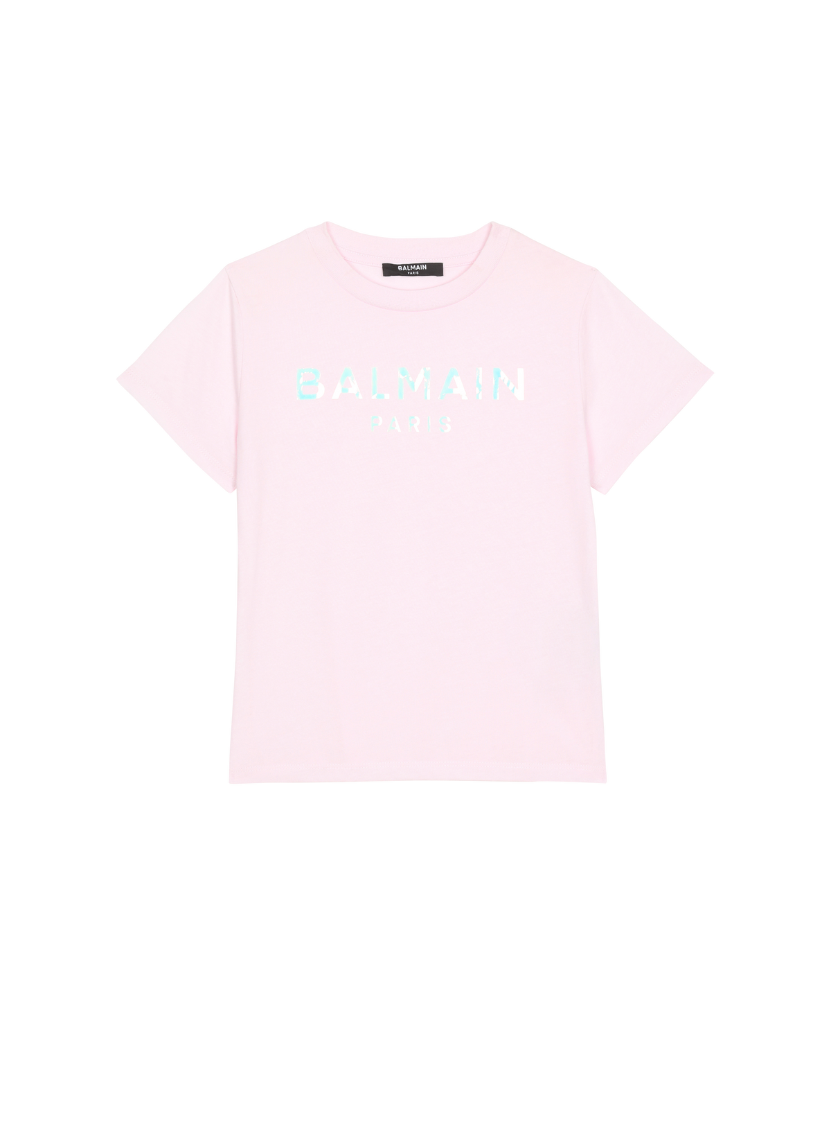 T-shirt en coton à logo balmain - Rose