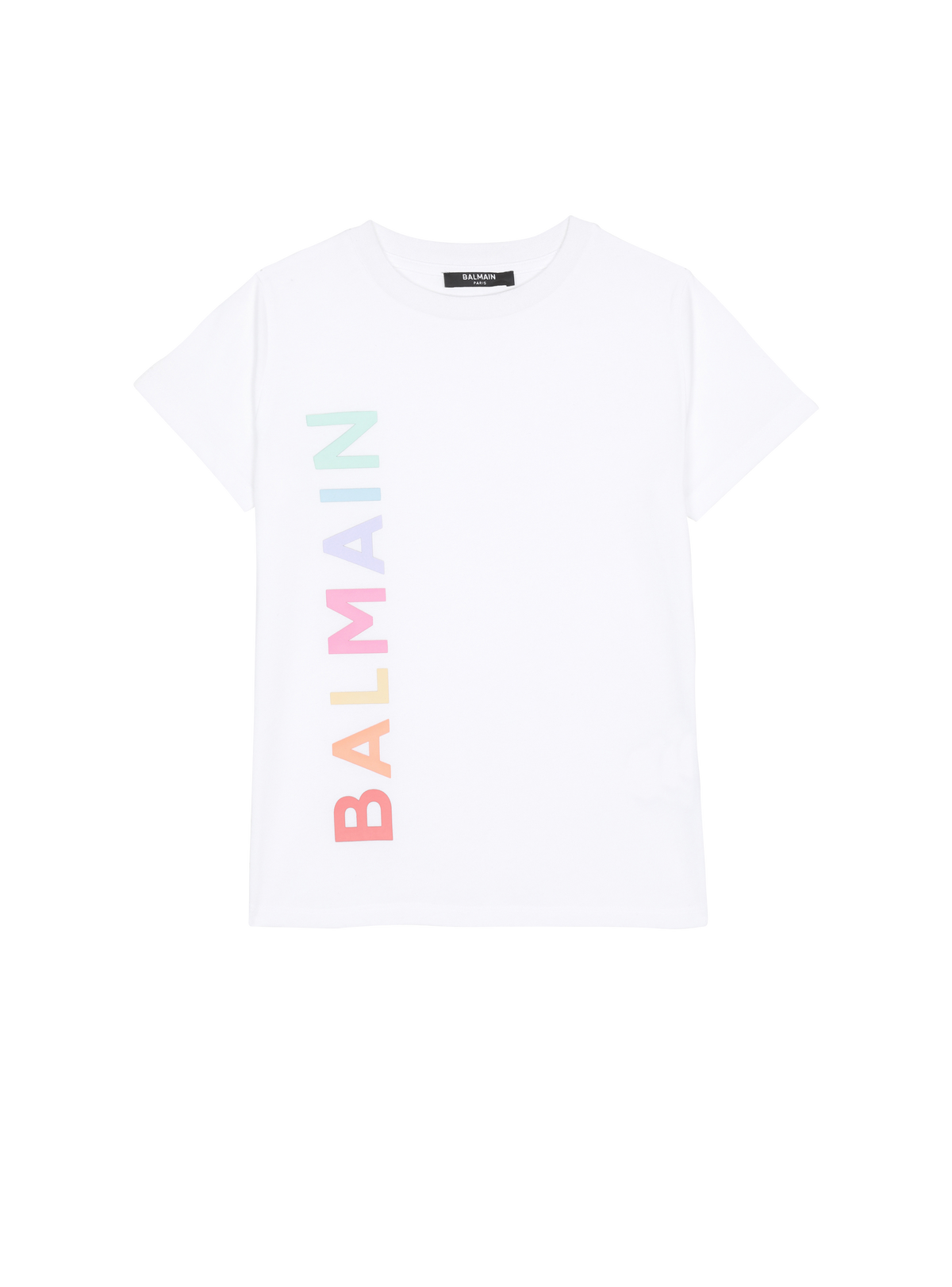 T-shirt en coton à logo balmain - Blanc