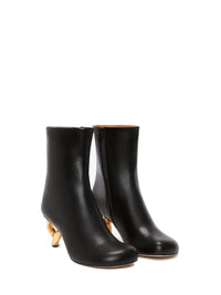 Bottines À Talon À Chaîne - Black