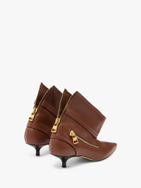 Bottes De Motard À Talon Bas - Chestnut