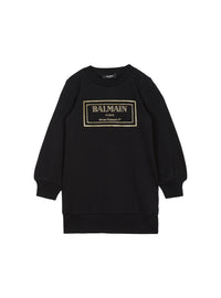 Robe sweat-shirt balmain paris - Noir & Or