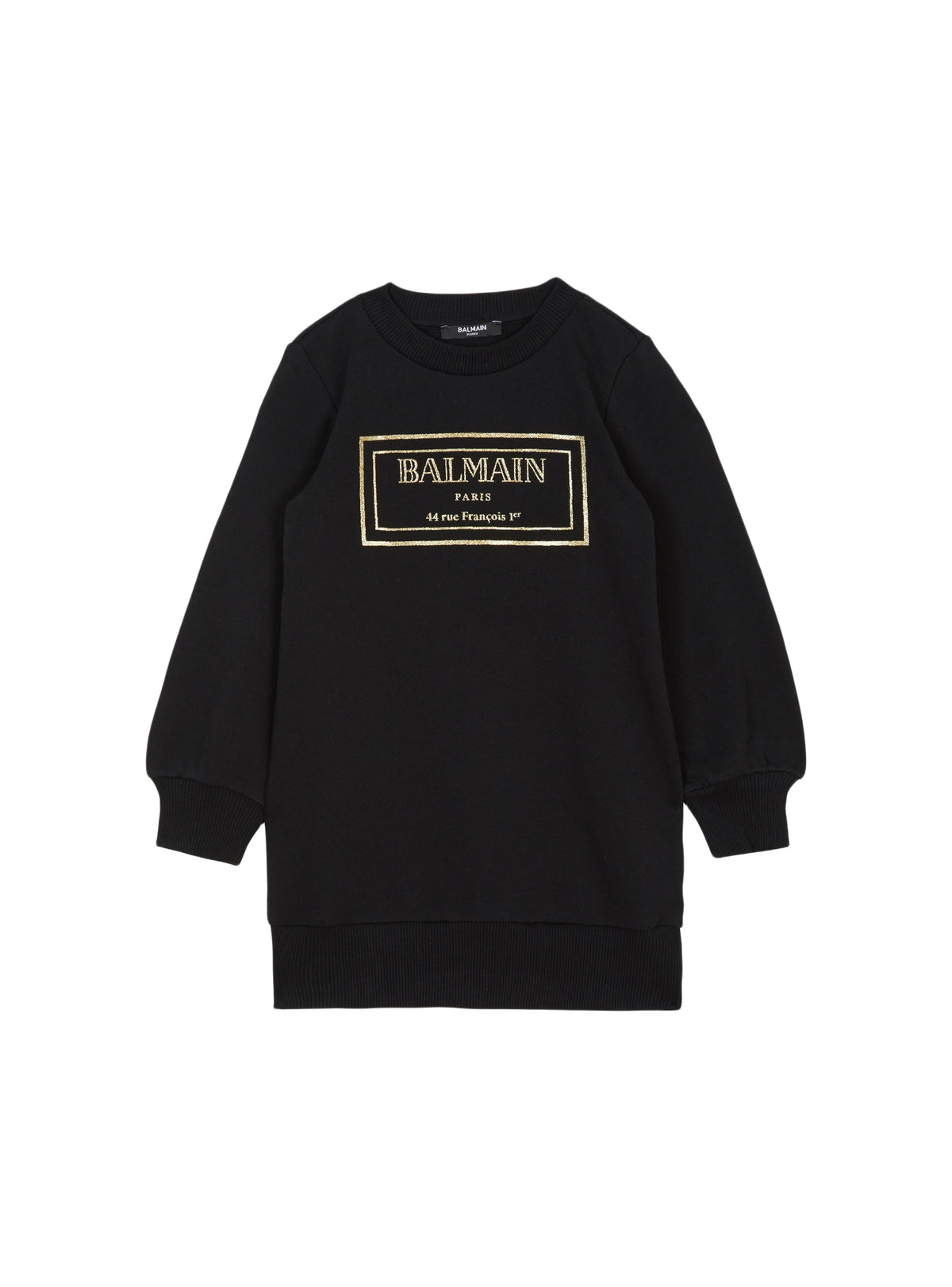 Robe sweat-shirt balmain paris - Noir & Or