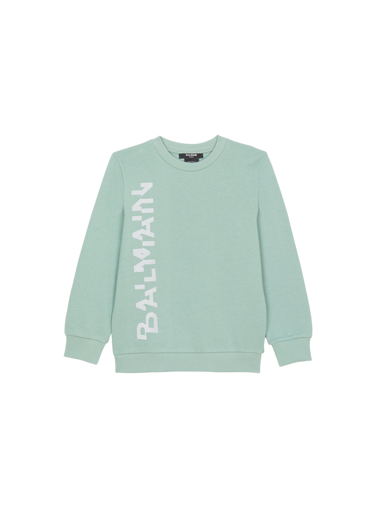 Sweat-shirt logo balmain glitter - Vert