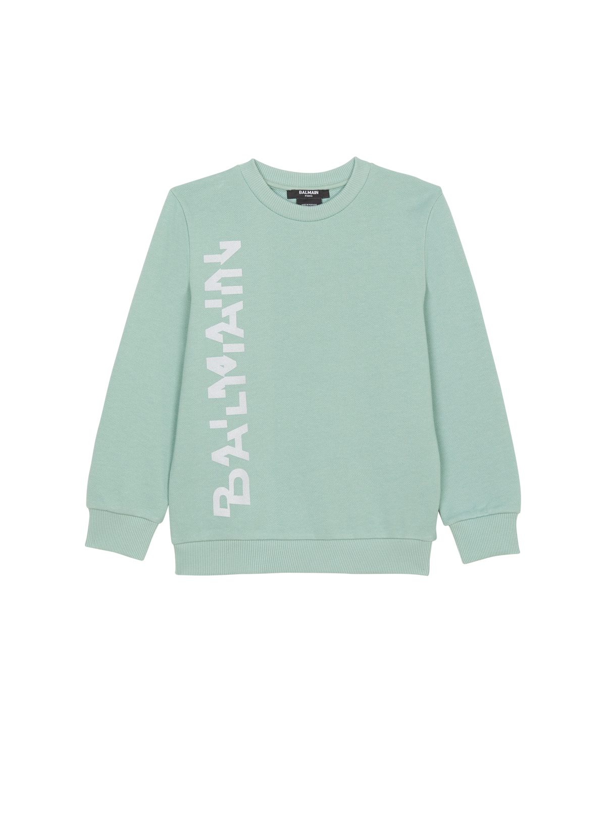 Sweat-shirt logo balmain glitter - Vert