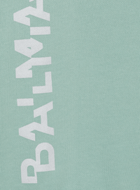 Sweat-shirt logo balmain glitter - Vert