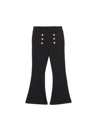 Pantalon casual flare - Noir & Or