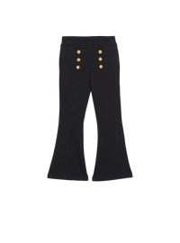 Pantalon casual flare - Noir & Or